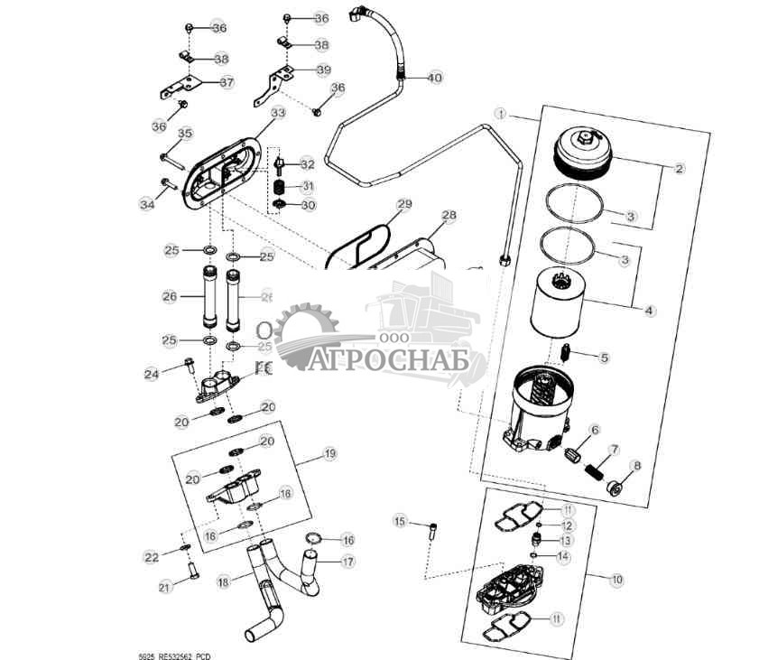5925 Маслоохладитель двигателя и масляный фильтр 